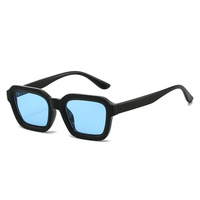Lunettes de soleil rectangulaires épaisses unisexe, monture noire de haute qualité, verres orange, logo personnalisé, style rétro, 2026
