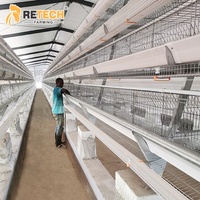 Cage à poules pondeuses à 4 niveaux en acier galvanisé à chaud, capacité 160 oiseaux, équipement d'élevage avicole à vendre