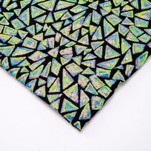 Haute qualité paillettes tricoté estampage à chaud coloré or robe de danse latine vêtements <span class=keywords><strong>g</strong></span>éométrique paillettes tissus - Product Image 5