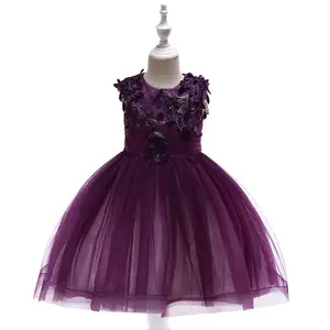 Kids Girls Party Princess Tulle Dresses Ruffle Tutu Dress For Girls