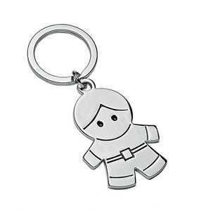 Llavero Metálico con Figura de Niño, Colgante Plateado, Accesorio Decorativo - Product Image 1