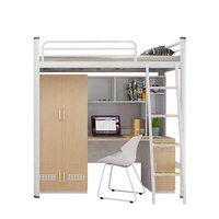Prix d'usine Cadre métallique en fer Mobilier scolaire pour étudiants Lit double pour dortoir Lit Lits superposés en acier