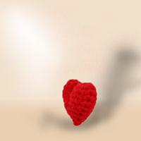 Fil à tricoter à la main en forme de coeur rouge exquis créatif Crochet fleur artificielle maison objet décoratif cadeaux ou ornement