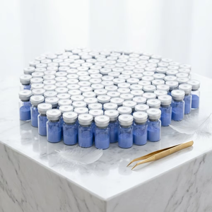 Liste de prix des peptides du fabricant Global Fast Delivery, peptides lyophilisés GHK-CU à 99 %, poudre de cuivre bleu, matières premières cosmétiques - Product Image 1