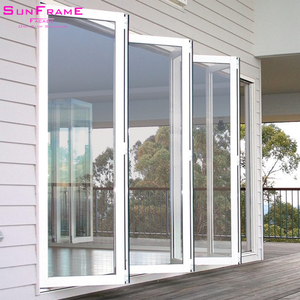 <span class=keywords><strong>Porte</strong></span> pliante de balcon en aluminium au design moderne, accordéon pliable, patio coulissant en verre avec moustiquaire en acier inoxydable - Product Image 3