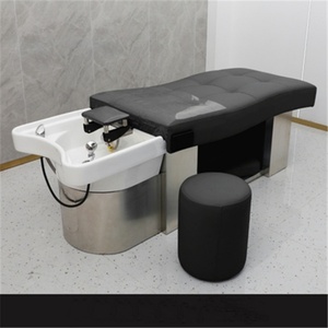 Cama de Belleza Eléctrica Kisen de 2 Motores, Cama de Masaje para Peluquería y Barbería con Lavabo de Cerámica y Base de Acero Inoxidable - Product Image 3