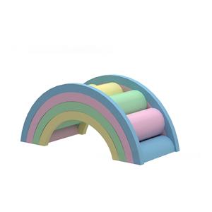 Soft Play Indoor Playground Equipment Rainbow Bridge Climb Set para Ball Pit - Product Image 1