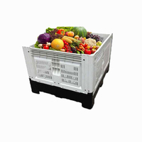 Boîte en plastique pliable pour fruits et légumes, de haute qualité, robuste, en plastique, pour le stockage