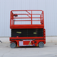 Plateforme élévatrice à ciseaux électrique autopropulsée, hauteur 10 m, équipement de travail en hauteur électrique, 320 kg, pneus non marquants