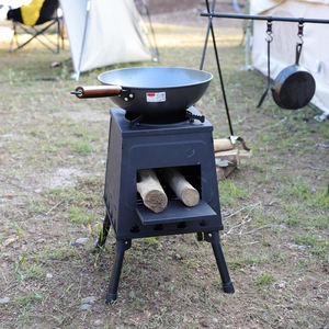 <span class=keywords><strong>Estufa</strong></span> de leña portátil pequeña para mochileros, <span class=keywords><strong>estufa</strong></span> de cohete de leña para acampar de acero al carbono para senderismo al aire libre, Picnic, barbacoa - Product Image 3