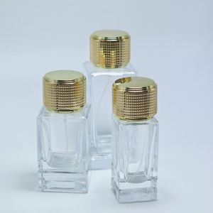 New Arrival Polish Perfume <b>Spray</b> <b>Bottle</b> Empty Square 30ml/50ml/<b>100ml</b> Glass with Screen Printed Gold Cap Metal Label and Box - Product Image 2