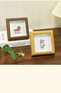 4x4 Natural Wood Picture <strong>Frames</strong> Mini Shadow Box Display <strong>with</strong> Plexiglass Hollow Wall <strong>Mounting</strong> Polished Wooden Photo <strong>Frame</strong> - Product Image 4