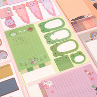 Bloc-notes autocollant créatif sur le thème du café Ensemble de notes autocollantes transparentes Combo PET Ensemble de bloc-notes d'écriture