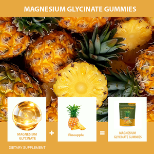 Venta al por mayor Magnesio Glicinato Gummies Natural Vegano Memoria Sueño Alimentos Suplementos a granel 400mg Magnesio Glicinato Gomitas - Product Image 4