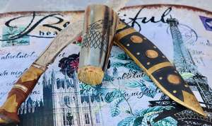 Vaso para beber cuerno de búfalo natural hecho a mano, perfecto para un auténtico estilo rústico, disfruta de tu bebida favorita - Product Image 2