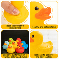 Canard en caoutchouc à motif léopard tendance, jouet flottant en PVC écologique pour le plaisir des enfants dans le bain et la décoration de fête sur le thème rétro