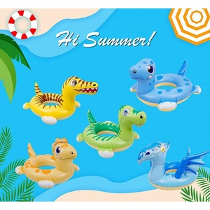 Inflatable Dinosaur Swimming Ring 80x75x46cm For Children Novelty Float Pool Toy PVC Material - Product Image 3