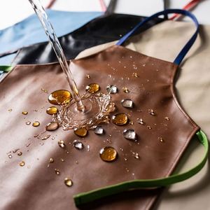 Factory Direct Heavy Duty 80x60cm Durable Leather Waist Apron Waterproof Household Kitchen Cleaning Sleeveless Washable <b>Kit</b> - Product Image 4