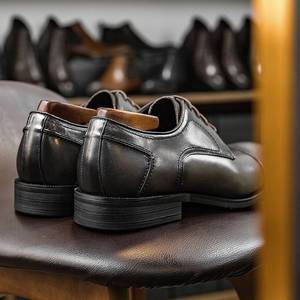 Nouvelles chaussures décontractées pour hommes en cuir véritable, style Derby, à lacets, avec motif sculpté, pour l'automne, de la marque British Brogue - Product Image 1