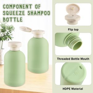 Custom 200ml 300ml 500ml HDPE PCR Eco-friendly Plastic Shampoo Lotion <b>Squeeze</b> <b>Bottle</b> Flip Top or Pump - Product Image 2