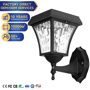 LED Outdoor Wall Lamp Solar Powered Waterproof Garden Light for Apartment Home Exterior