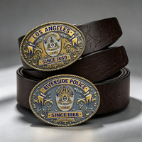 Ceinture à boucle émaillée personnalisée pour homme avec logo sur mesure - Décoration de style vintage