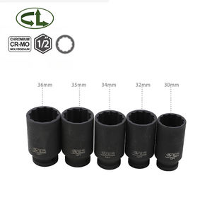 1/2in प्रभाव ड्राइव लुग नट सॉकेट सेट 5 पीसी रिंच क्रोम वानेडियम स्टील उपकरण स्वचालित मरम्मत कस्टम ओएम समर्थन के लिए सेट - Product Image 3