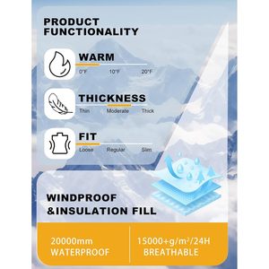 Pantalon de neige unisexe ample personnalisé, imperméable 20K, respirant 15K, coupe-vent, pour snowboard et ski, taille adulte - Product Image 6