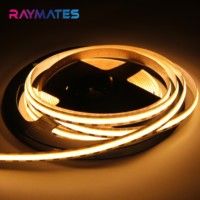 High CRI Mini Cut Cob Strips 12V 480LEDs 3000K Larga vida útil para paredes curvas Led Cob Strip 9W 8MM Tiras de cobre Ahorro de energía