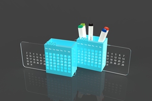 Biểu tượng tùy chỉnh <span class=keywords><strong>Acrylic</strong></span> bàn lịch với bút chì trường hợp <span class=keywords><strong>Acrylic</strong></span> bàn lịch đứng - Product Image 3