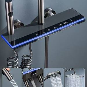 Nuovo Sistema Doccia Termostatico 2025 con Tasti a Pianoforte, Set Rubinetto con Display Digitale e Luci d'Atmosfera, Set Combinato Doccia - Product Image 4