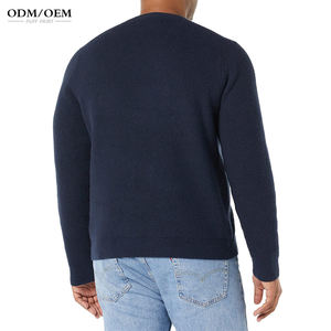 Suéter Personalizado con Logotipo OEM ODM para Hombre, Cuello Redondo, Diseño Jacquard, Tejido a Máquina, Manga Regular - Product Image 3