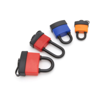 Samhoo OEM ODM Cadenas antivol à clé maîtresse multicouche, gaine en fer et caoutchouc, coque en plastique laminé étanche, couleur personnalisable