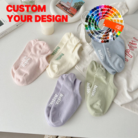 Chaussettes bateau en coton OEM respirantes, anti-odeur, antidérapantes, coupe basse, noires et blanches, pour le printemps et l'été, invisibles
