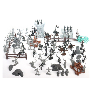 Soldatini Militari in Miniatura all'Ingrosso, Set da 60 Pezzi in Materiale PP, Altezza 5,5-8 cm, Fanteria e Cavalleria - Product Image 1