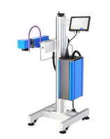 Machine de marquage laser CO2 volante Lanmotec, directement de l'usine, 5W-100W, haute précision, compatible DXF PLT BMP pour tuyaux, câbles et fils en plastique