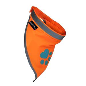 DB Large Blaze Orange Reflective Dog Bandana Accesorio de seguridad de alta visibilidad para caminar y acampar Tamaño L para mascotas - Product Image 1
