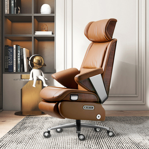 Luxury Ergonomic Mesh Executive Office <b>Chair</b> Modern CEO <b>Recliner</b> Large Adjustable <b>Leather</b> Power Tilt Wood Frame Customized 496 M - Product Image 3