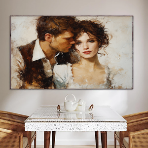 Esplosivo nuovi prodotti ritratto di san valentino decorazione per la casa <span class=keywords><strong>realismo</strong></span> pittura a olio personalizzata dalla foto con inventario all'ingrosso - Product Image 2