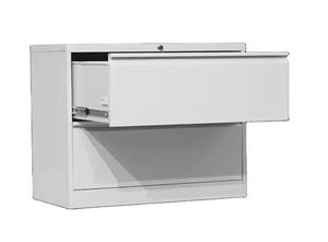 Classeur vertical moderne à 2 tiroirs en métal et acier avec serrure pour les tailles lettre/juridique/F4/A4 pour l'extérieur de la chambre à coucher. - Product Image 2