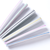 Lot de 6 limes à ongles professionnelles en forme de diamant, grain 100/180/240, papier de verre premium réutilisable, outil de manucure OEM, vente directe usine