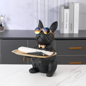 Adorno de Resina de Bulldog Francés, Caja de Almacenamiento Hecha a Mano para Joyería y Decoración del Hogar, Diseño Elegante - Product Image 2