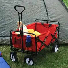 Einstellbares zusammenklappbares Outdoor-Garden-Gfalt-Strolley-Wagon-Campingwagen mit Geländerädern und Griff