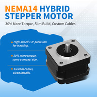 Moteur pas à pas hybride biphasé silencieux RB pour éclairage de scène, couple élevé 1.8 °   Moteur à faible bruit 35 mm NEMA14 à mouvement fluide 2,2 V 24 V