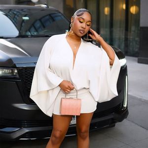 Robes de soirée formelles pour femmes, style bodycon, manches bouffantes, en satin, mini, à enrouler - Product Image 5