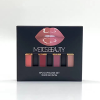 Boîte d'emballage d'ensemble de rouge à lèvres coloré avec logo personnalisé pour produits cosmétiques