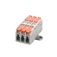 Connecteur de câble à levier à déconnexion rapide à 3 pôles DF-2608-3B-3, bloc de bornes à enfoncement gris montable