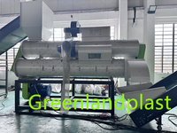 Greenlandplast Flocons de bouteilles PET pour cuve de flottation, Flocons PET pour machine à laver, Machine de recyclage de plastique PET