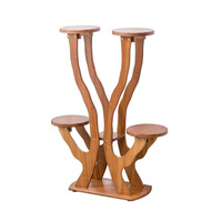 Étagère d'angle en bois pour plantes de jardin, design décoratif, vente en gros