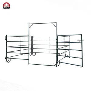Durable Quality Portable Steel Horse Fence Panels And Powder Coated Horse Corral Panels For Horse Round Pen